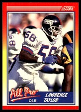 Lawrence Taylor 1990 Score #571 Giants NFL READ FREE SHIPPING AutographDen