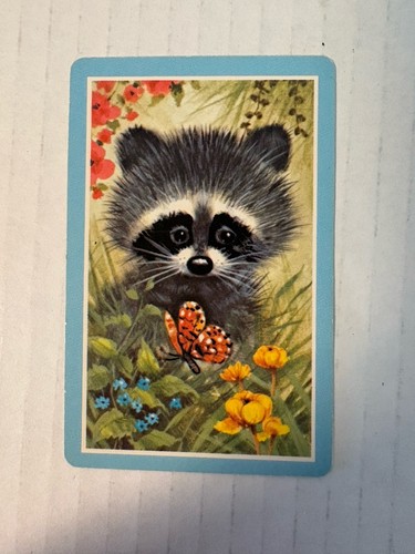 VTG Merrigold Press Playing Cards, Raccoon & Butterfly, Complete 52 & Jokers - Picture 4 of 9