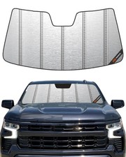 Windshield Sun Shade for Chevrolet Silverado/GMC Sierra 1500 2019-2026 ,Silve...