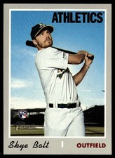 2019 Topps Heritage Skye Bolt Rookie Oakland Athletics #615