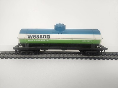 Vintage Tyco HO Scale Wesson Vegetable Oil Tank Car GATX 9876