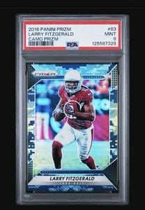 2016 Panini Prizm🔥Larry Fitzgerald🔥/25 Camo PSA9💎MINT💎
