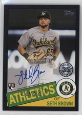 2020 Topps 1985 Topps Baseball Black 92/199 Seth Brown #85A-SB Auto 1i3k
