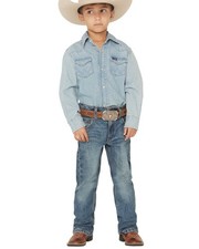 Wrangler Boys' 20X Little ' Medium Wash Montana Bootcut Stretch Denim Jeans