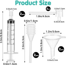 8 Pcs Perfume Refill Tool Kit, Perfumes Syringe Extractor Plastic Clear Perfume