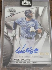WILL WAGNER 2025 Topps Chrome Black Refractor Auto #d 065/199 RC Blue Jays
