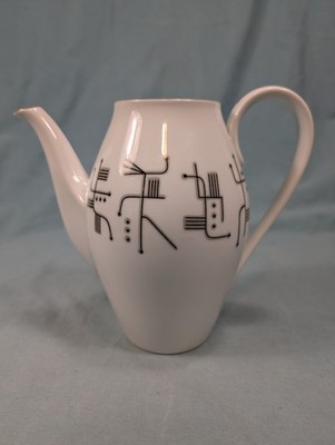 VTG 1950's Noritake Toki Kaisha Japan MCM Abstract Modern Coffee Tea Pot Nippon