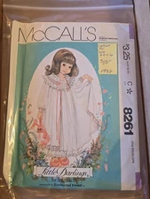 Vntg 1982 McCall's Little Darlings Pattern 8261 Girls' sz 3-6 Nightgown*Robe FF!