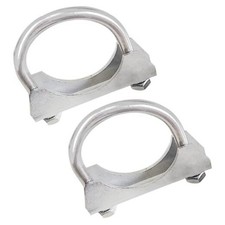 2PCS 2 Inch Heavy Duty 304 Stainless Steel U Bolt Exhaust Clamp for 2" OD 2inch