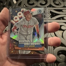 Topps 2019 Rhys Hoskins BB-18 Bowman Birthday & Chipper Jones HOF-2 Lot