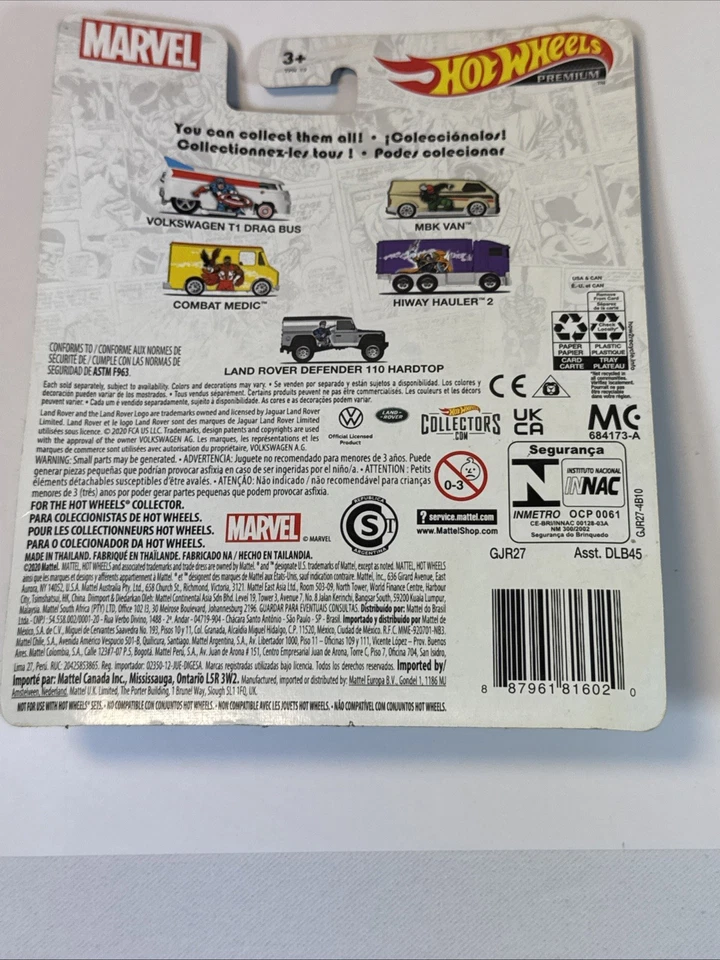 Marvel Nick Fury Land Rover Defender 110 5/5 Silver Hot Wheels - Image 2 of 3