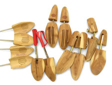 LOT Of 6 Brands  Unbranded CEDAR WOOD SHOE TREES STRETCHERS Sz 5-6, 8-9,  L