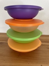 Tupperware Junge Welle Schüssel Set 4× 400ml Bunt mit Deckel 