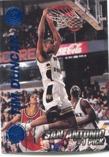 1997-98 Press Pass - TIM DUNCAN - Blue Foil Rookie #1 - SPURS WAKE FOREST