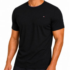 Image of Tommy Hilfiger Mens Embroidered Logo Cotton Crew Neck T-Shirt S-2XL