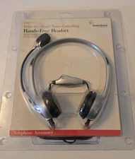 VTG RadioShack Over The Head Noice Canceling Hands Free Headset Black New