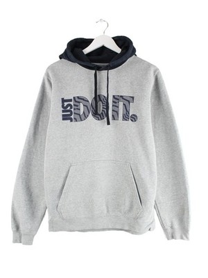 Nike Just Do It Print Hoodie Grau M Herren