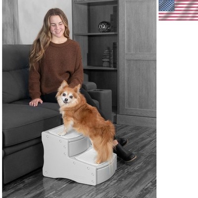 Easy Step II Pet Stairs for Cats/Dogs Up to 75 lbs - Portable & Washable