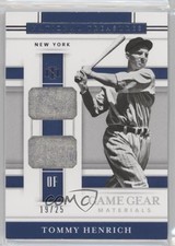 2020 Panini National Treasures Game Gear Dual Materials 19/25 Tommy Henrich a8r