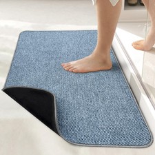 Bath Mat,Ultra Thin Bathroom Rugs,Rubber Bath Mats for Bathroom,No Slip Bath ...