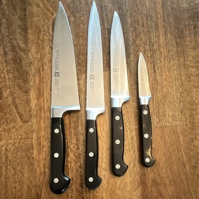 ZWILLING J.A. HENCKELS Professional ''S'' 4pc Knife Set Ice Hardened Black