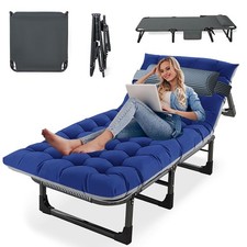 Heavy Duty Portable Adult Camping Cot Folding Mattress Bed 10 Leg Camping Cot