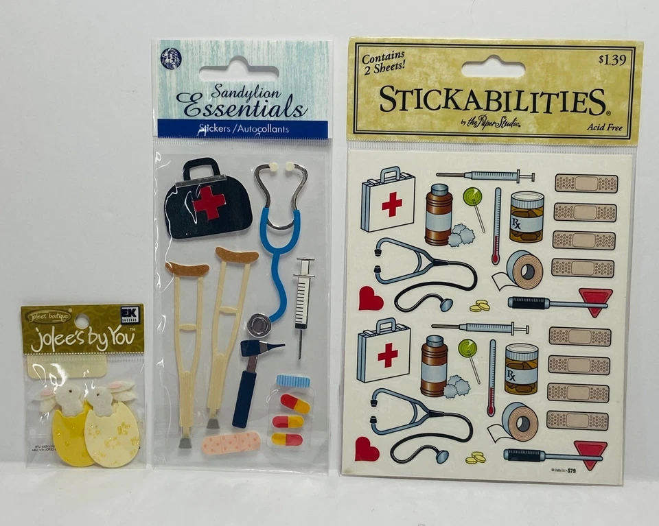 Винтажный 2000 Sandylion стикер лот свадьбы гольф медсестра врач семьи новый - Изображение 3 из 4