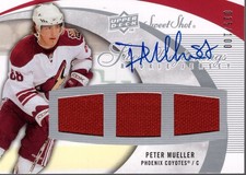 2007-08 Sweet Shot Rookie Jersey Auto #117 Peter Mueller /100 - HKY