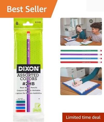 Assorted Color Barrels Wood Pencils - 8-Pack with Quality Graphite Core