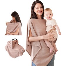 Konssy Nursing Cover for Breastfeeding, Soft Breathable Privacy Poncho,