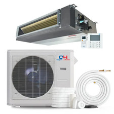 9000 - 24000 BTU 230V Slim Duct Mini Split Heat Pump Air Conditioner 230V