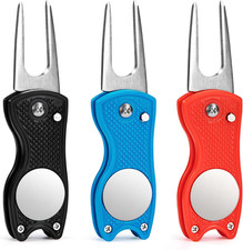 Golf Pitchgabel, 3 Stück Edelstahl Golf Repa...