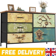 5-Drawer Wide Chest of Drawers - Elegant Storage Solution for Clothes & Toys