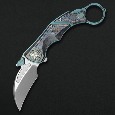 #ad Critical Strike Predator Folding Knife 2.63quot; M390 Steel Blade Titanium Handle $199.00