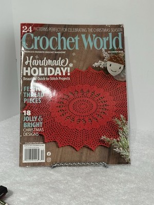 Crochet World Magazine December 2022 Handmade Holiday festive thread pieces