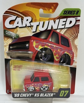 CarTuned -Series 8  69 Chevy K5 Blazer #07 -Red Flames Diecast Metal Vehicle