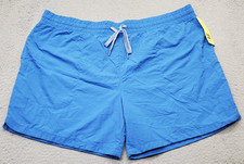 All In Motion Swim Shorts Men 2XL Blue Stretch Swimwear Elastic Waist Drawstring
