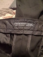 Men's Black Trousers 34 Waist 32 Leg From Primark Good Condition