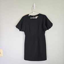 MILLY Minis Black Dress Short Puffed Sleeves Lined Made in USA Girls' 10