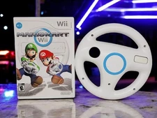 Mario Kart - Nintendo Wii (2008) w/Manual & Wheel - CIB - Tested & Working