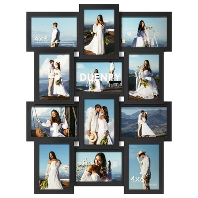 4x6 Picture Frame Collage, 12-Pack Picture Frames Collage Wall Decor, Set wit...