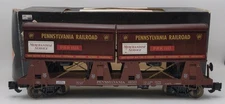 Aristo- Craft 46513 PRR Piggyback Flatcar w/2 Trailers - Metal Wheels EX/Box
