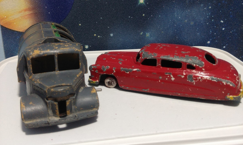 2 DINKY TOYS No. 171 HUDSON SEDAN & 252 BEDFORD REFUSE WAGON Late 1950's - Picture 4 of 23