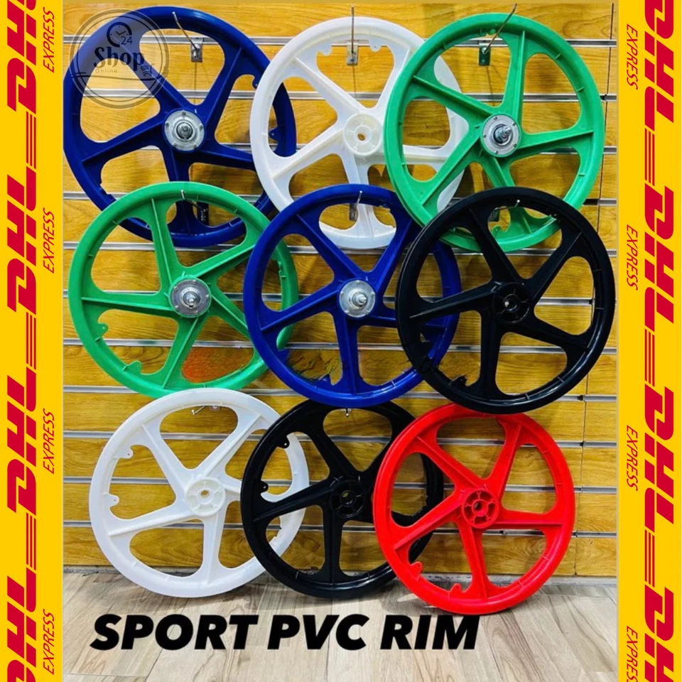 BMX Fahrrad 20" PVC Sportfelge Laufradsatz + Nabe + 16T Freilauf - Mehrfarbig