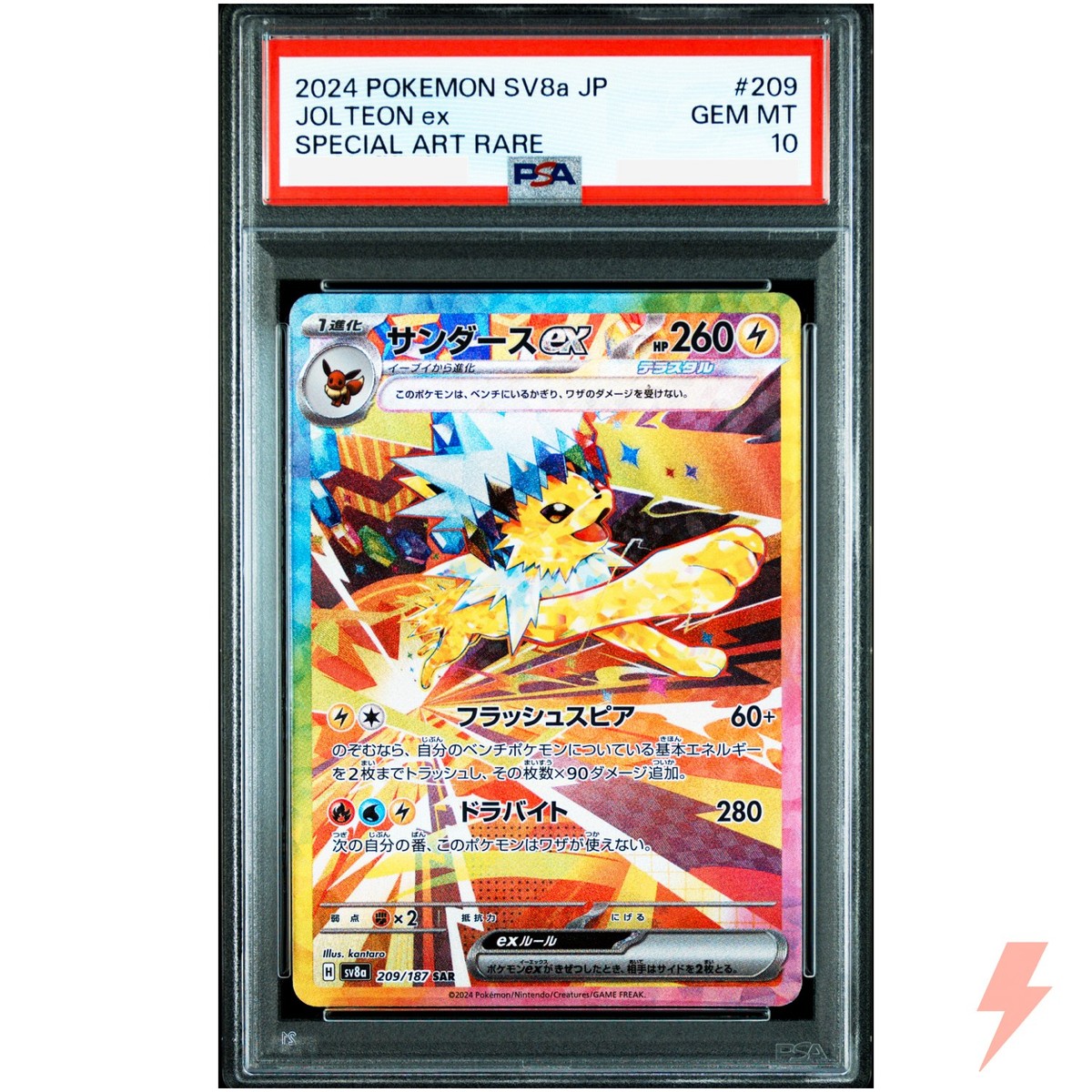 ポケモンカード サンダースex SAR PSA9 Jolteon PSA 10 Pokemon Card Jolteon ex SAR 209 187 Terastal Festival