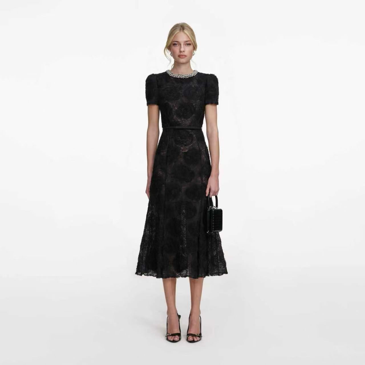Self-Portrait Women's Sex appeal See through Lace Long dress Evening dress