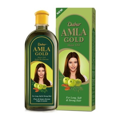Dabur Amla Haaröl (Gold) 200ml Original Pflegeöl für glattes kräftiges Haar