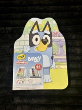 Crayola Bluey Art Kit For Kids Bluey Coloring Book Pages  Stickers 45 Pieces
