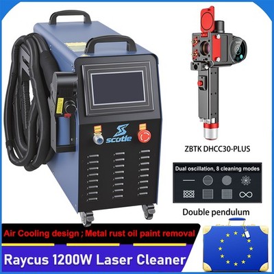 Raycus 1200W Laser Cleaning Machine 0-650mm Scan Width for Oil Paint Rust Remove