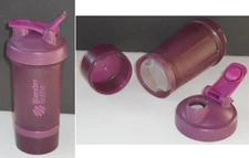 Blender Bottle ProStak 22 oz. Shaker Bottle w/ Pill Organizer and Storage Purple